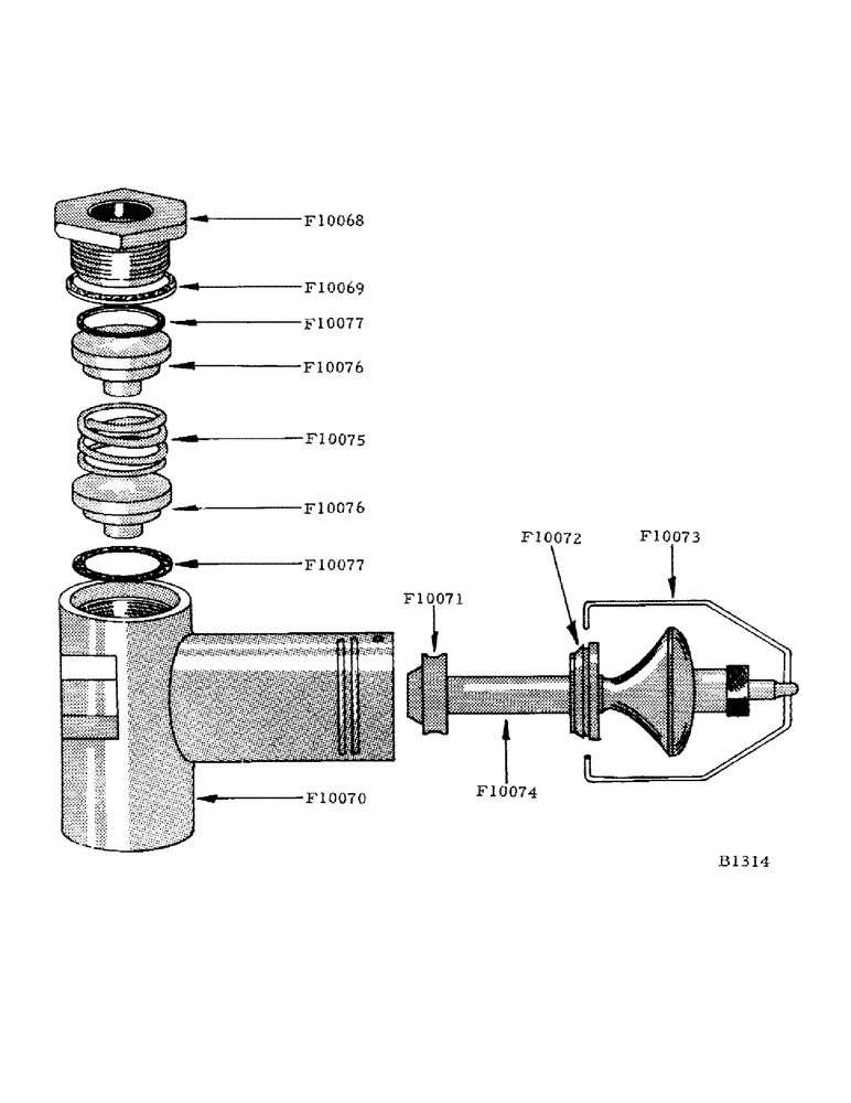 Схема запчастей Case IH 800 - (184) - PARTS FOR F78081 HAND FUEL PRIMER PUMP (10) - ENGINE