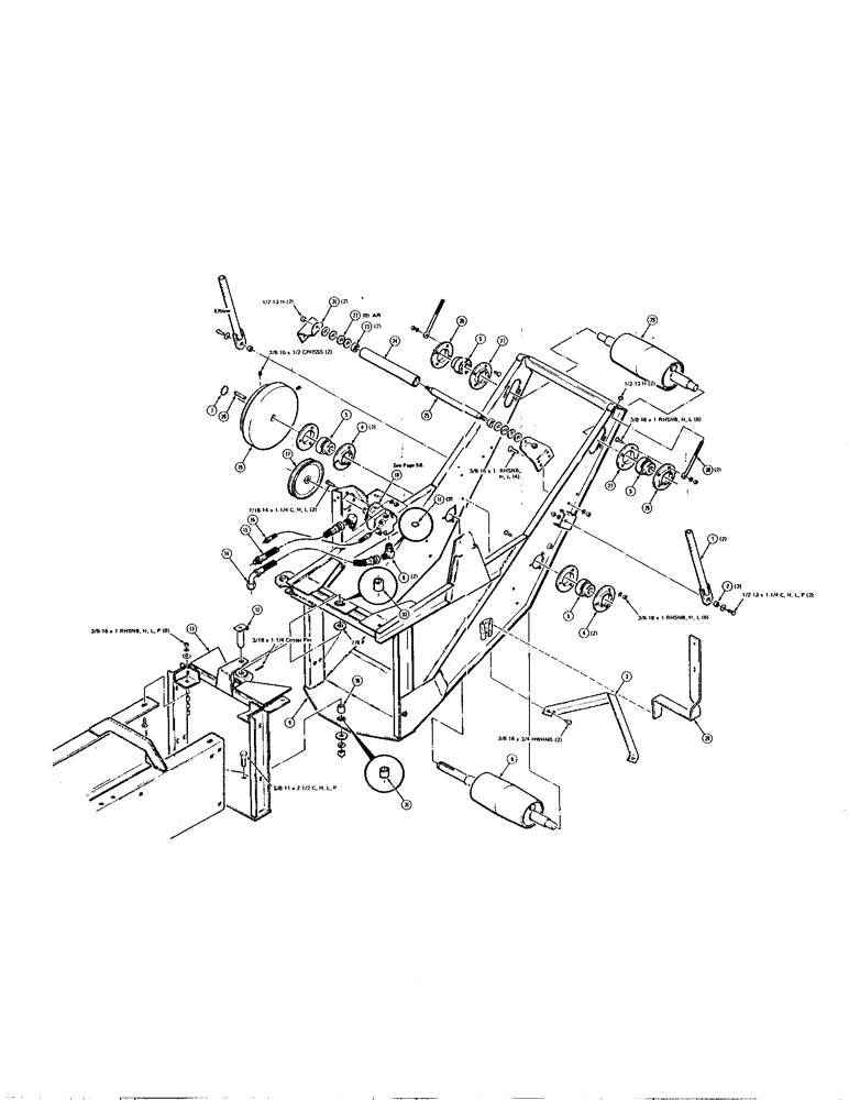 Схема запчастей Case IH 8540 - (52) - BALE THROWER CHUTE, LOWER SECTION (16) - BALE EJECTOR