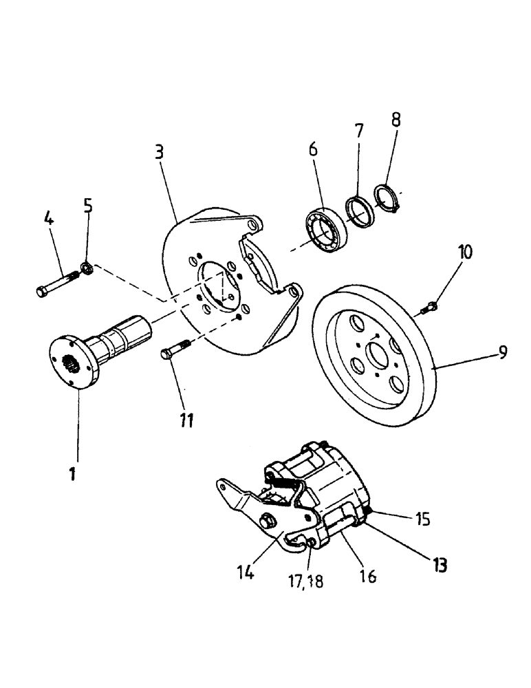 Схема запчастей Case IH 7000 - (A09-05) - BRAKES, LEFT HAND 7000 Mainframe & Functioning Components