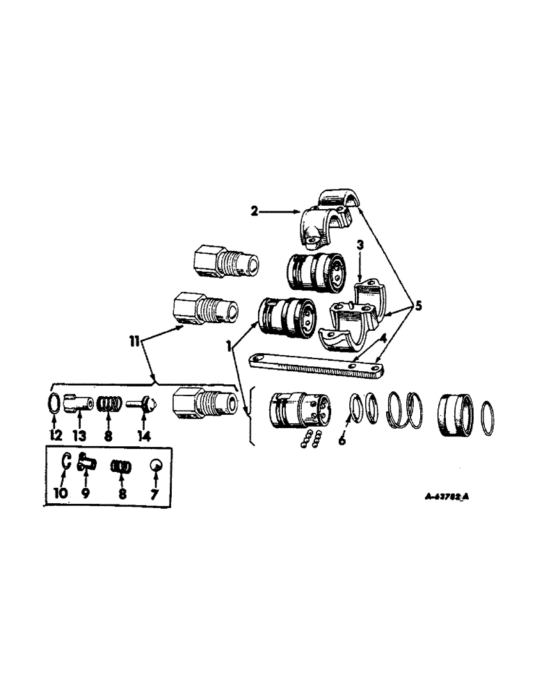 Схема запчастей Case IH 560 - (239) - HYDRAULIC SYSTEM, HYDRAULIC EQUPMENT, BREAK-AWAY AND SELF-SEALING COUPLINGS (07) - HYDRAULIC SYSTEM