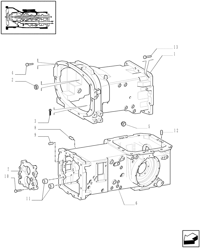 Схема запчастей Case IH JX1085C - (1.21.0[01]) - TRACTOR BODY (03) - TRANSMISSION