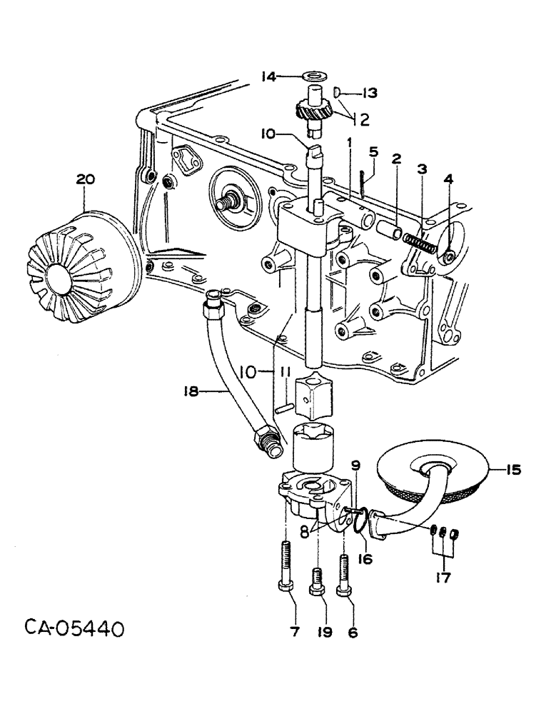 Схема запчастей Case IH 284 - (12-14) - POWER, GASOLINE ENGINE, MAZDA, OIL PUMP AND FILTER Power