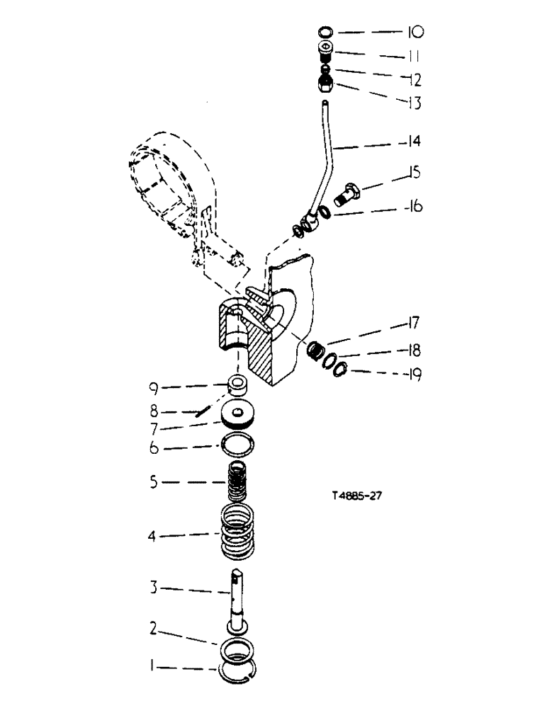 Схема запчастей Case IH 434 - (6-085) - HYDRAULIC BRAKE MECHANISM - SPEED AMPLIFIER ATTACHMENT - ATTACHMENTS (07) - BRAKES