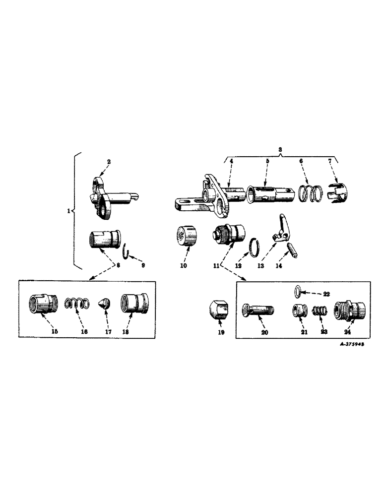 Схема запчастей Case IH 450-SERIES - (365) - HYDRAULIC SYSTEM, BREAK-AWAY AND SELF-SEALING COUPLING (07) - HYDRAULIC SYSTEM