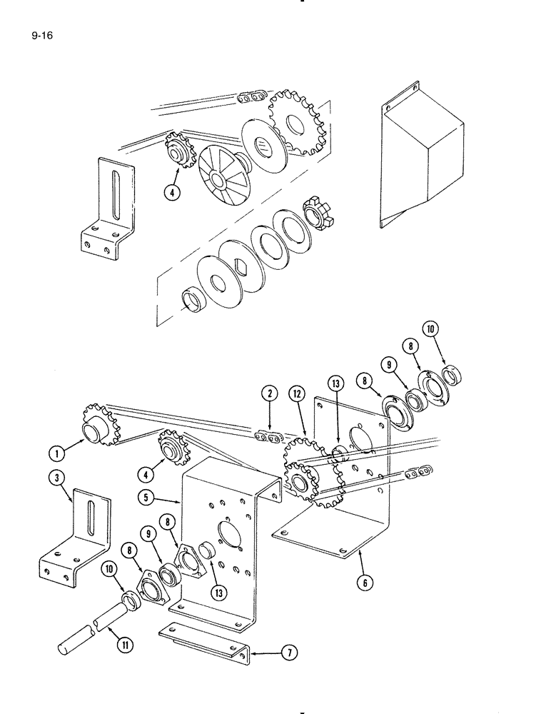 Схема запчастей Case IH 575 - (9-16) - MAIN DRIVE CHAIN AND CLUTCH, 1000 RPM (09) - CHASSIS/ATTACHMENTS