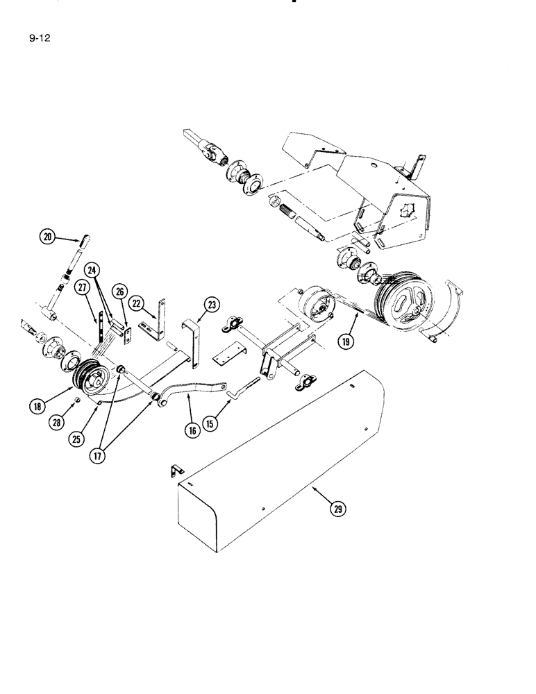 Схема запчастей Case IH 5000 - (9-12) - HEADER DRIVE (09) - CHASSIS/ATTACHMENTS