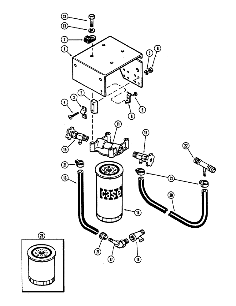 Схема запчастей Case IH 2390 - (2-06) - WATER FILTER KITS, 504BDT, DIESEL ENGINE (02) - ENGINE