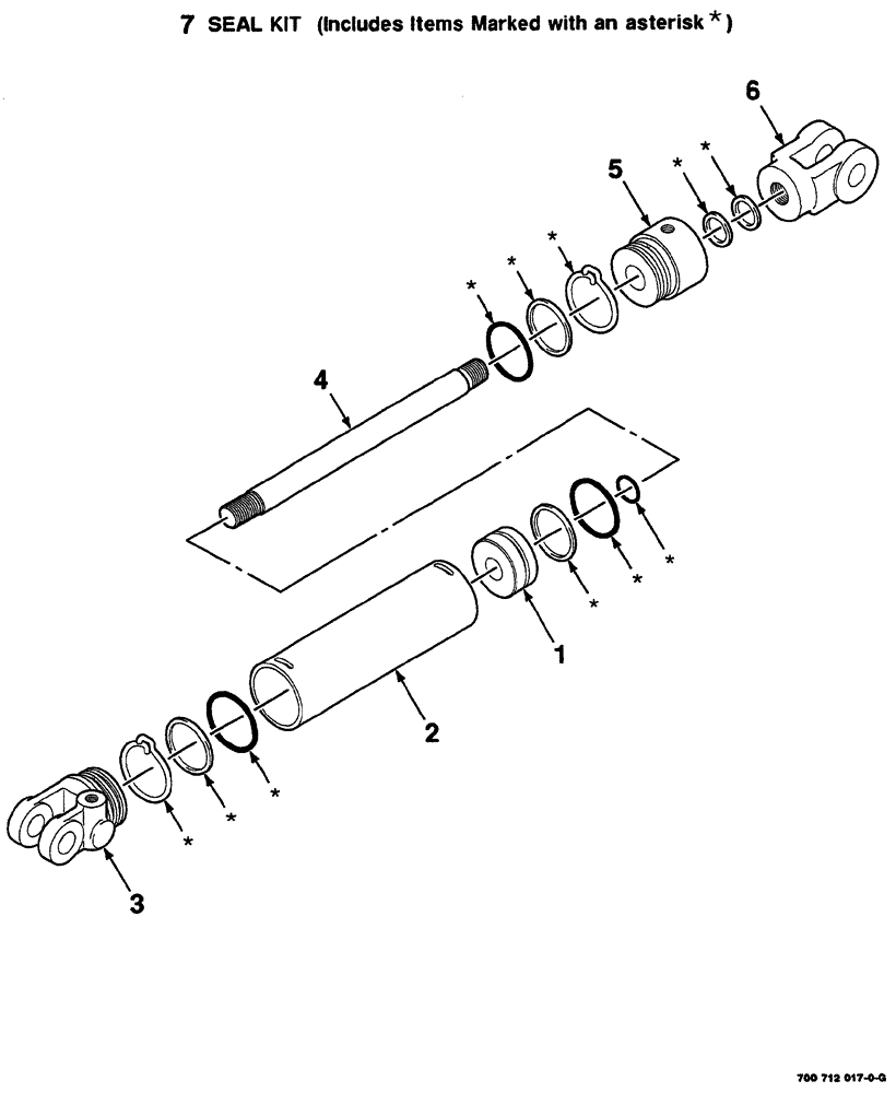 Схема запчастей Case IH 8860 - (08-86) - HYDRAULIC CYLINDER ASSEMBLY (HEADER TILT) (35) - HYDRAULIC SYSTEMS