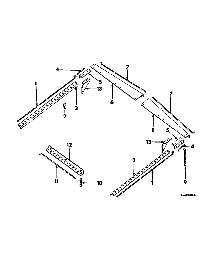 Схема запчастей Case IH 210 - (D-10) - SAFETY CHAIN GUARD 