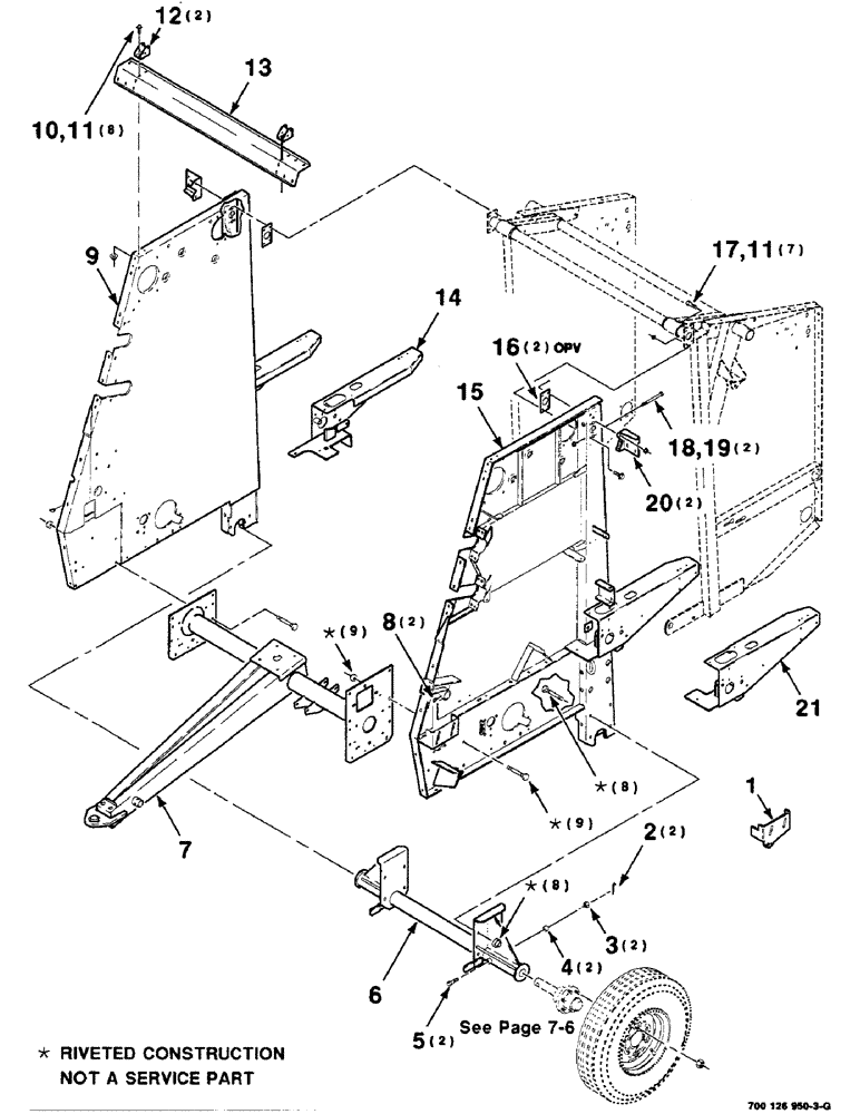 Схема запчастей Case IH 8465 - (7-04) - MAINFRAME, TONGUE AND AXLE ASSEMBLIES (12) - MAIN FRAME