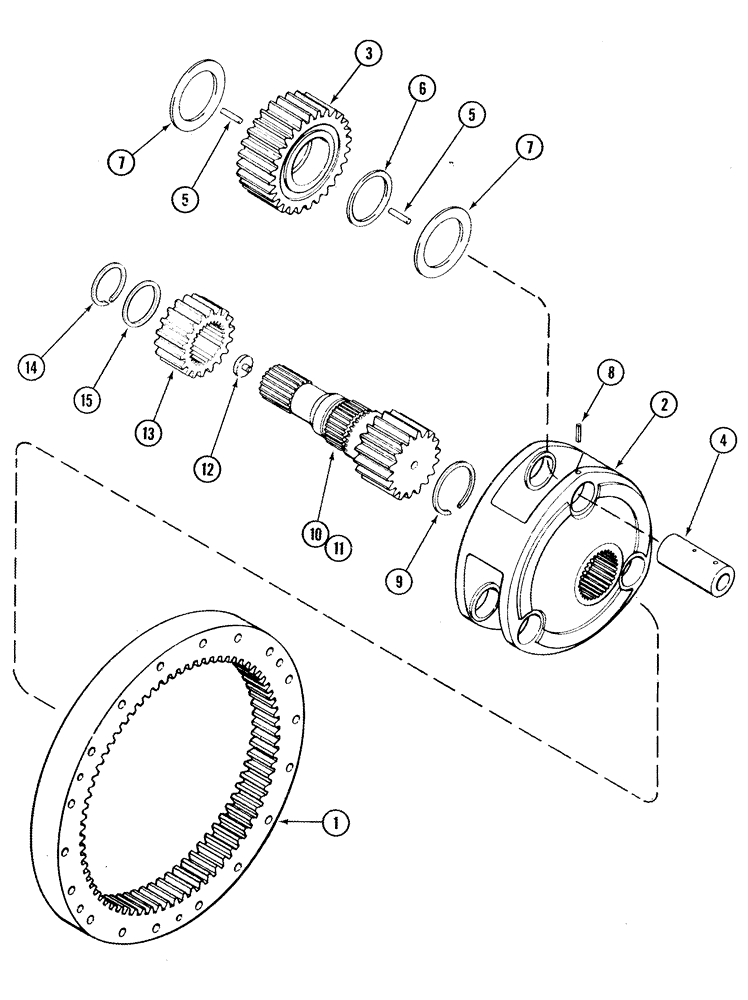 Схема запчастей Case IH MX200 - (06-29) - REAR AXLE PLANETARY, MX200, MX220, MX240 (06) - POWER TRAIN