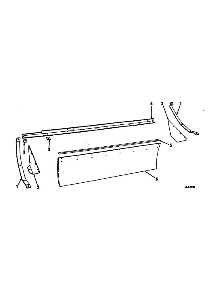 Схема запчастей Case IH 6 - (A-06) - SHEAR ANGLE, FRONT SHEET, SHOE SHIELD AND SKID SHOES 