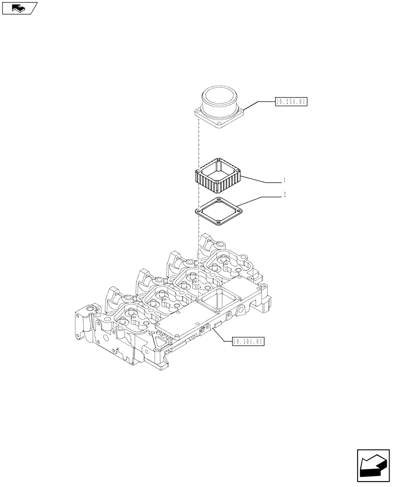 Схема запчастей Case IH F4CE9484L J603 - (10.254.04) - AIR HEATER STARTING - ENGINE (2856262) (10) - ENGINE