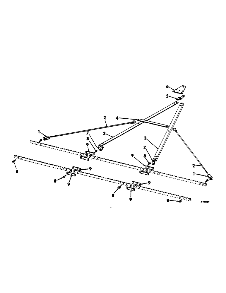 Схема запчастей Case IH 3 - (A-07) - DRAWBARS, THREE 42 INCH SECTIONS 