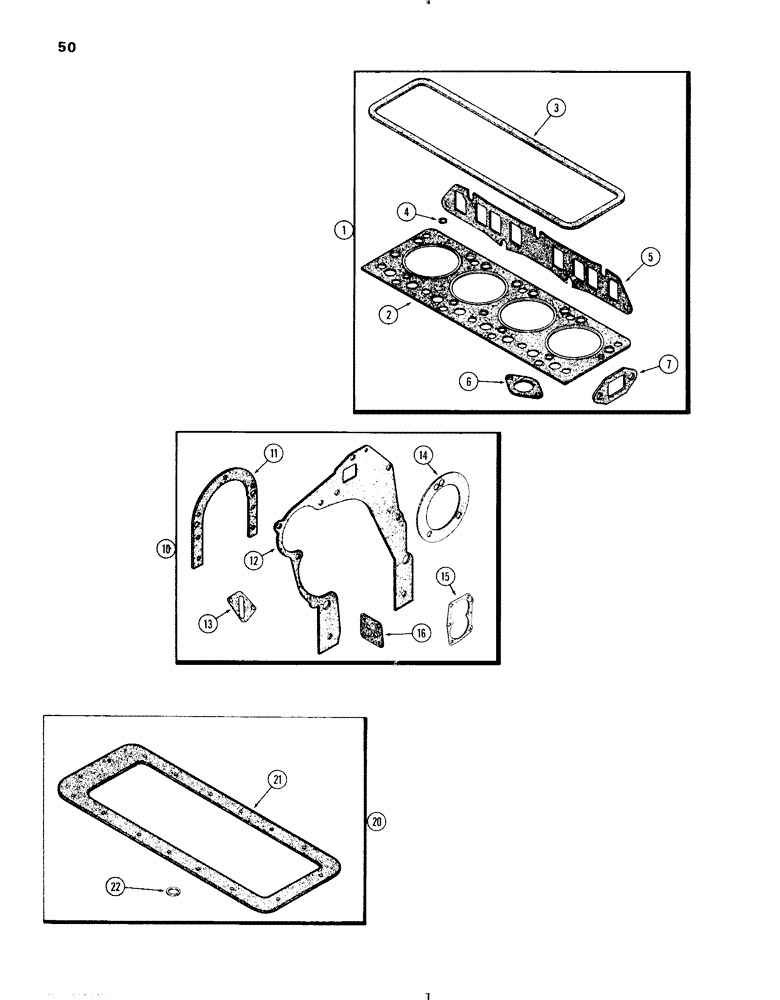 Схема запчастей Case IH 470 - (050) - ENGINE GASKET KITS, 570 (159) SPARK IGNITION ENGINE (02) - ENGINE