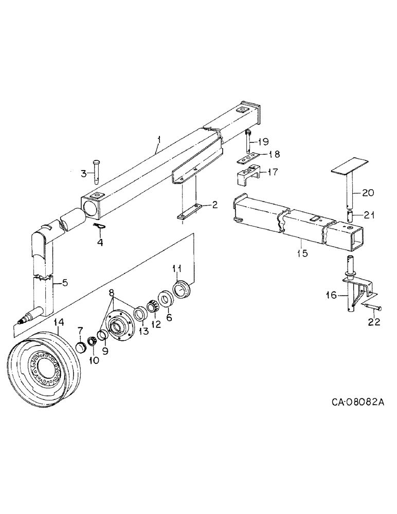 Схема запчастей Case IH 800 - (05-50) - WHEELS, TRANSPORT ATTACHMENT, UNIT N (06) - POWER TRAIN