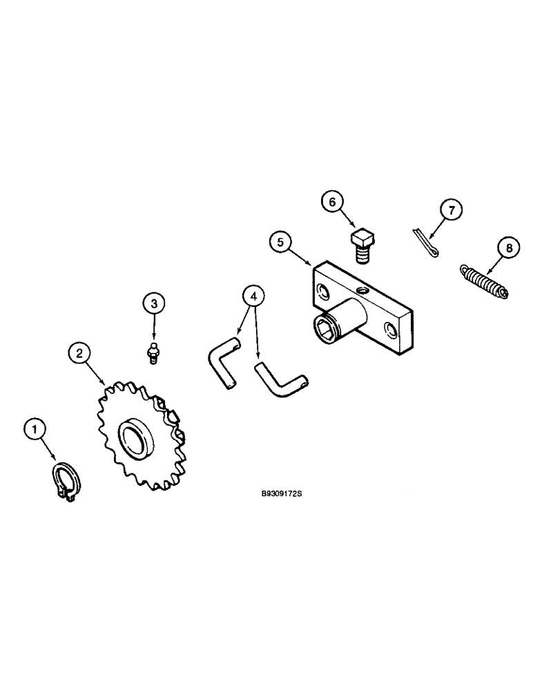 Схема запчастей Case IH 955 - (9B-08) - PRIMARY SEED DRIVE, DRIVE RATCHET SPROCKET (09) - CHASSIS/ATTACHMENTS