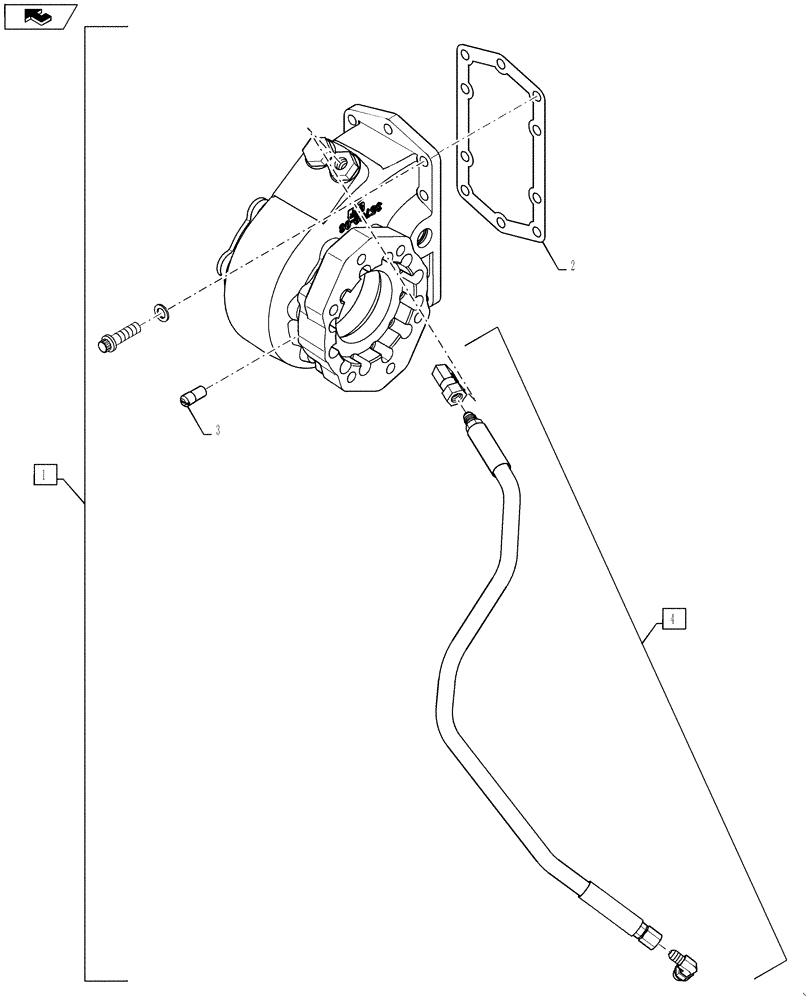 Схема запчастей Case IH TITAN 4530 - (41.206.02) - STEERING PTO PUMP BREAKDOWN (41) - STEERING