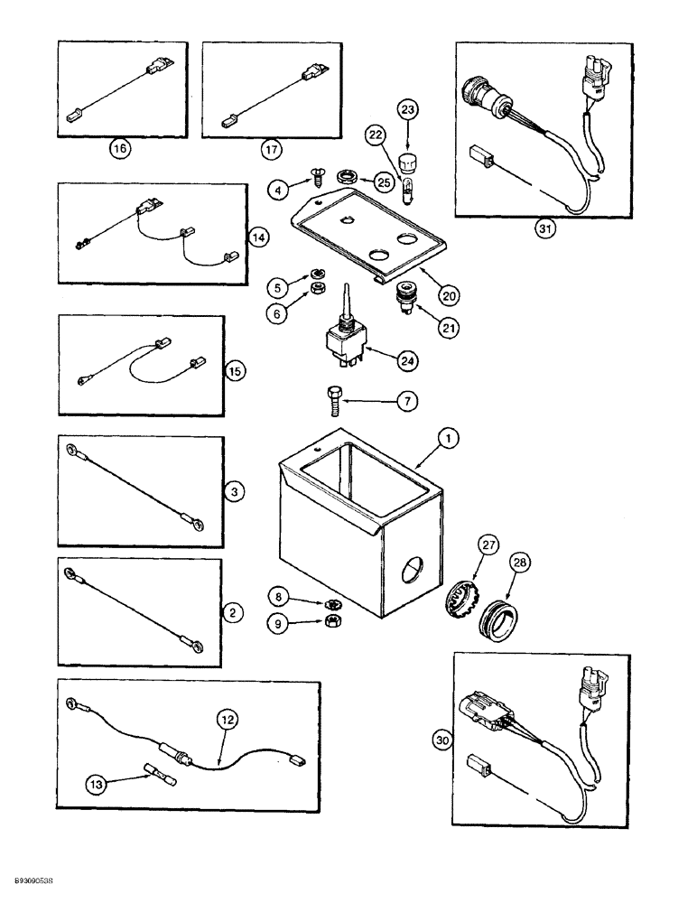 Схема запчастей Case IH 955 - (4-16) - MARKER CONTROL BOX (04) - ELECTRICAL SYSTEMS