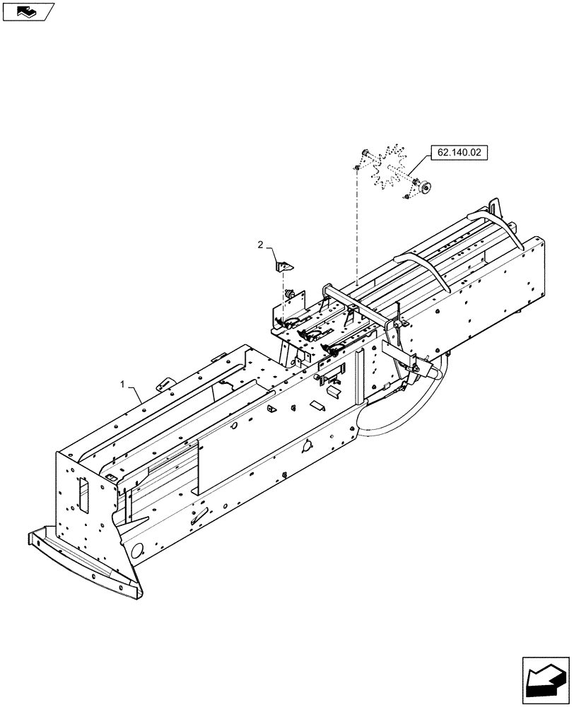 Схема запчастей Case IH SB531 - (39.100.01) - MAIN FRAME (39) - FRAMES AND BALLASTING