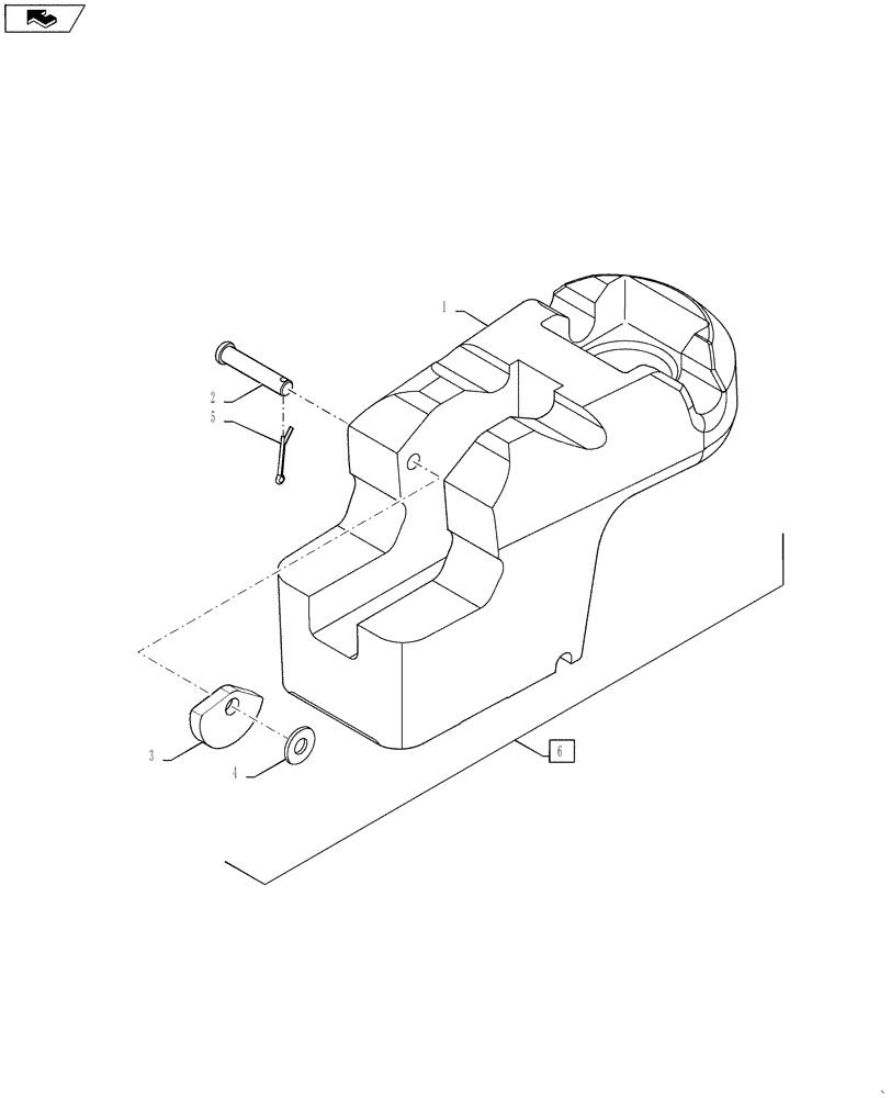 Схема запчастей Case IH STEIGER 450 - (37.100.03[03]) - HAMMERSTRAP ASSEMBLY (37) - HITCHES, DRAWBARS & IMPLEMENT COUPLINGS