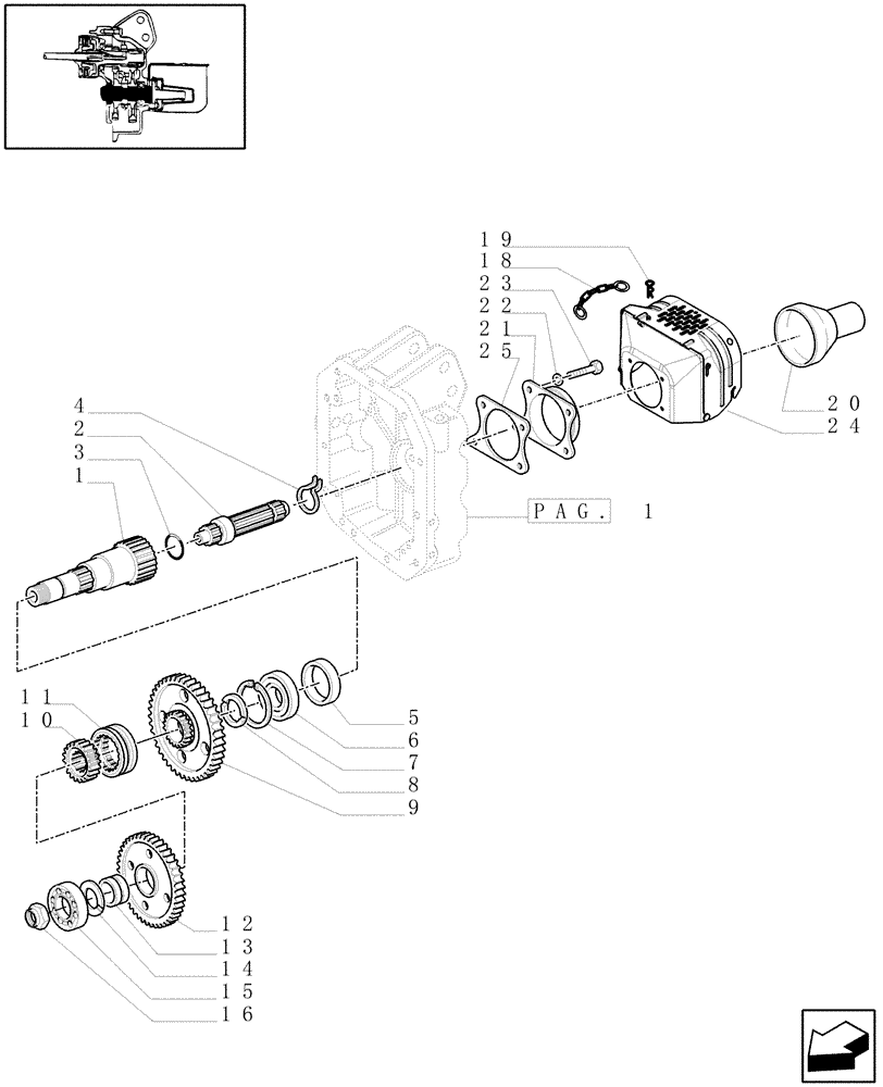 Схема запчастей Case IH MXU135 - (1.80.1[03]) - POWER TAKE-OFF 540/1000 RPM (07) - HYDRAULIC SYSTEM