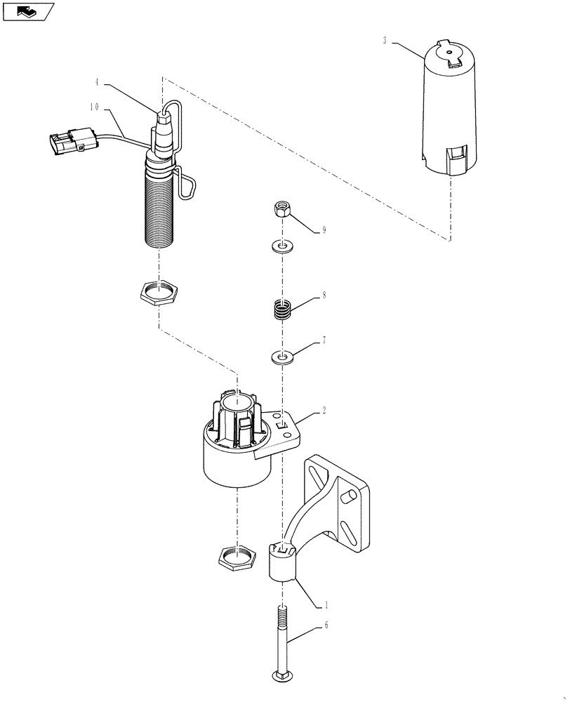 Схема запчастей Case IH 4420 - (11-047) - SENSOR, ULTRASONIC ASSEMBLY Options