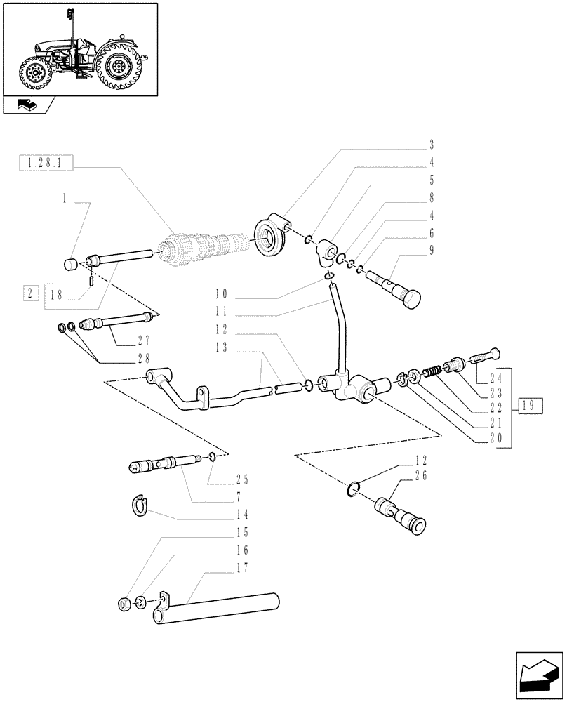 Схема запчастей Case IH FARMALL 95C - (1.28.8[02]) - GEAR LUBRICATION SYSTEM (03) - TRANSMISSION