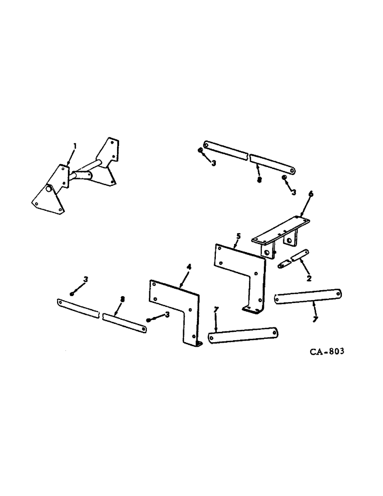 Схема запчастей Case IH 50 - (H-6) - 50 SNOW THROWER, BLADE MOUNTING / PRODUCT GRAPHICS 