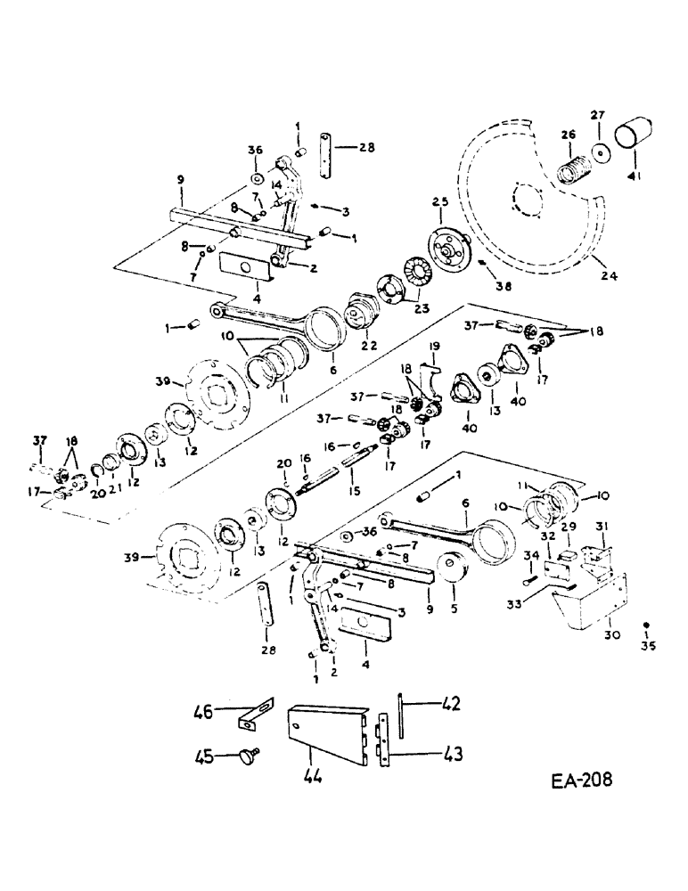 Схема запчастей Case IH 1460 - (17-082) - SHAKER SHAFT AND AUGER DRIVE Mounted Equipment