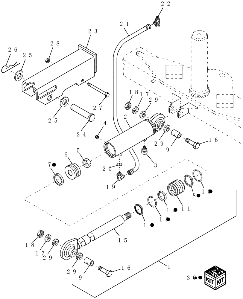 Схема запчастей Case IH SCX100 - (12.07) - HEADER TILT, HYDRAULIC (12) - MAIN FRAME