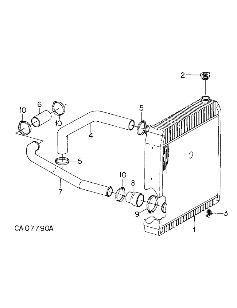 Схема запчастей Case IH 3088 - (06-07) - COOLING, RADIATOR & CONNECTIONS, 3088 AND 3288 TRACTORS Cooling