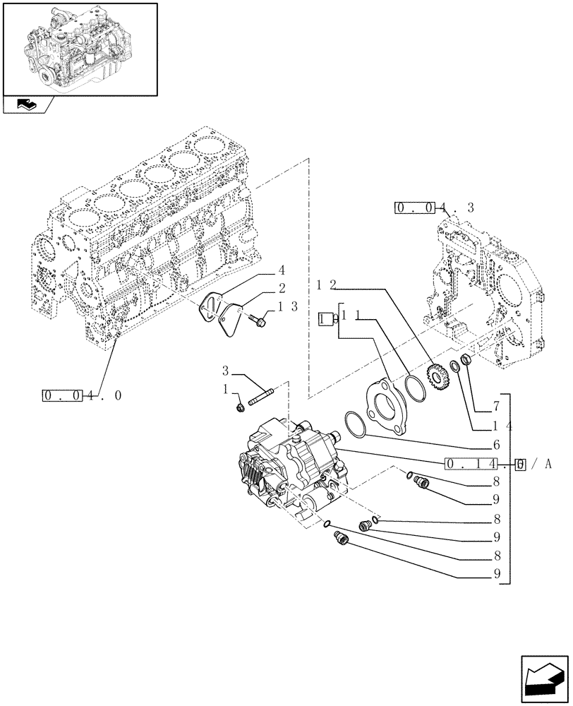 Схема запчастей Case IH F4HE9687G J101 - (0.14.0[01]) - INJECTION PUMP (2852487) 