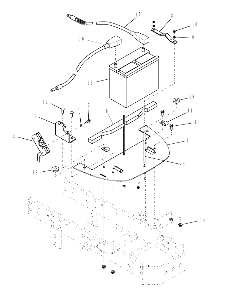 Схема запчастей Case IH DX35 - (06.01) - BATTERY (06) - ELECTRICAL SYSTEMS