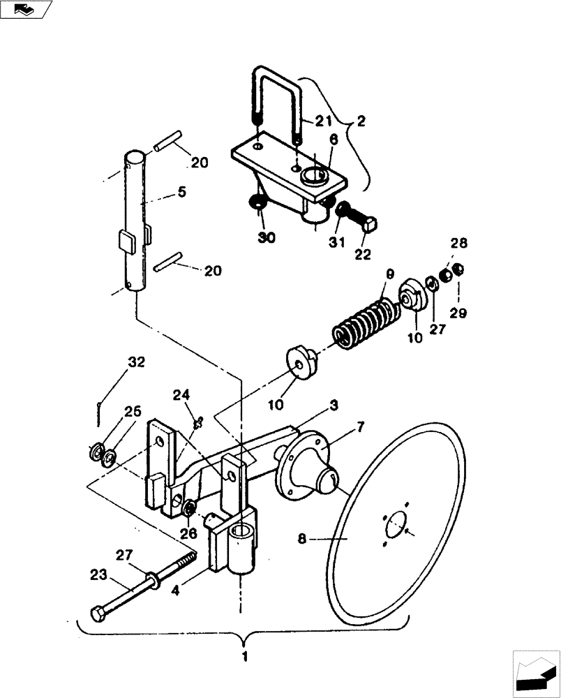 Схема запчастей Case IH 4200 II - (75.200.01) - 20" SPRING COLTER ASSEMBLY (75) - SOIL PREPARATION