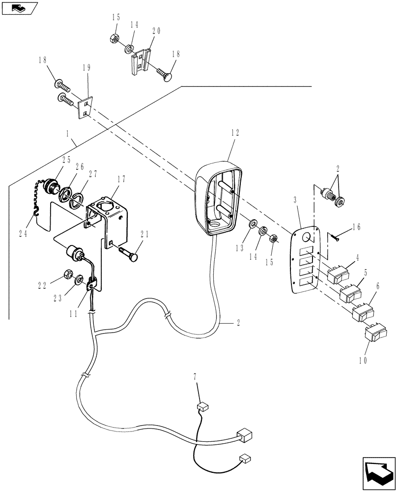 Схема запчастей Case IH RB455A - (55.100.08) - NET TWINE CONTROL BOX & WIRE HARNESS (55) - ELECTRICAL SYSTEMS