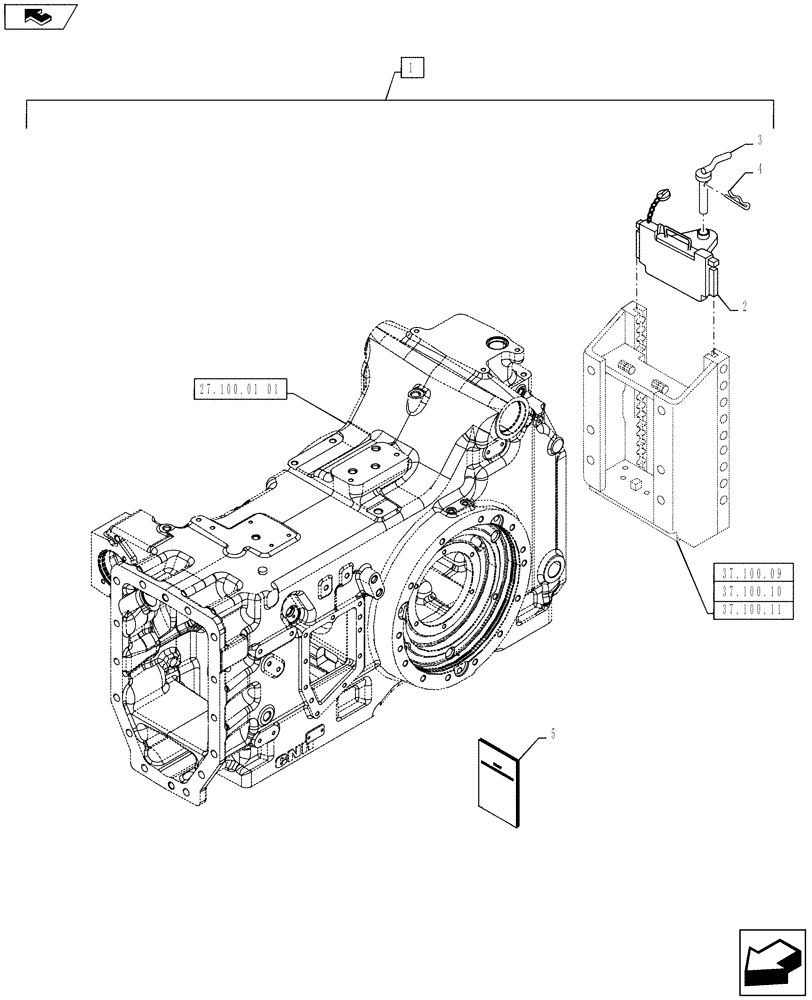 Схема запчастей Case IH PUMA 130 - (88.037.01) - DIA KIT, SLIDER TOW HOOK WITH FIXED C TYPE COUPLING - 28MM (88) - ACCESSORIES