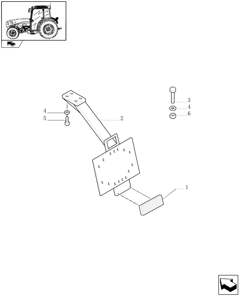 Схема запчастей Case IH FARMALL 95N - (1.92.99[03]) - LICENSE PLATE SUPPORT FOR LH DRIVE MARKETS - W/CAB (VAR.338958) (10) - OPERATORS PLATFORM/CAB