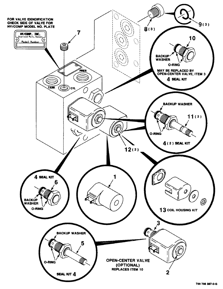 Схема запчастей Case IH 8575 - (8-04) - HYDRAULIC CONTROL VALVE ASSEMBLY, BALE DENSITY, 700706387 VALVE ASSEMBLY COMPLETE (07) - HYDRAULICS