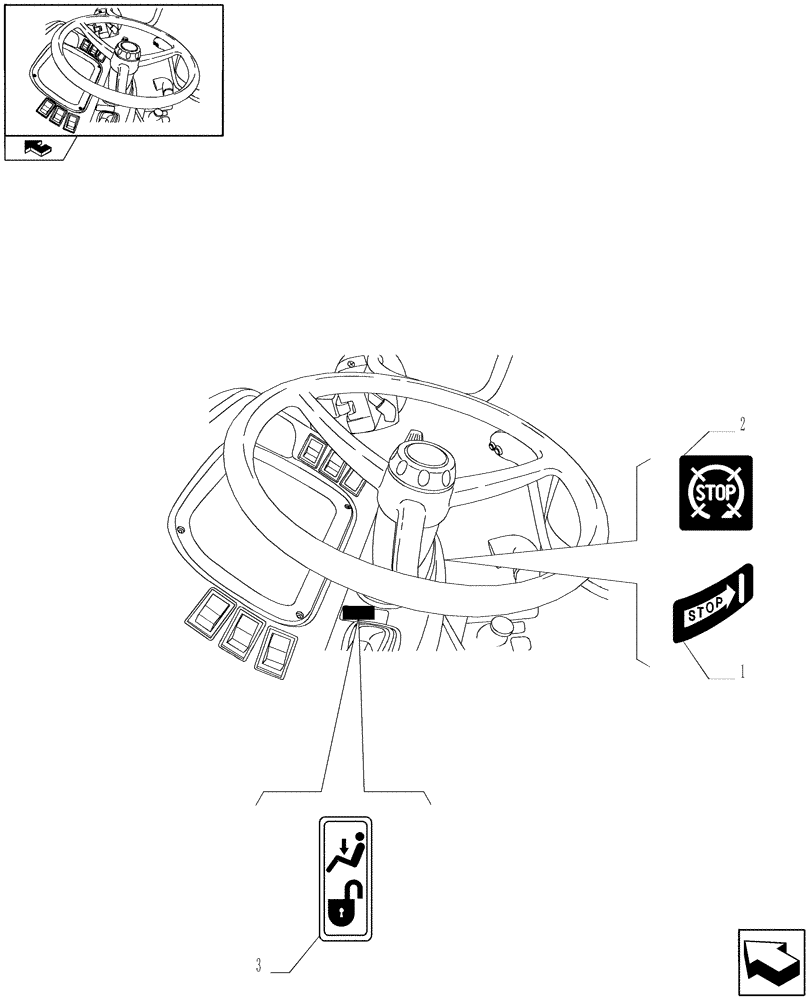 Схема запчастей Case IH FARMALL 95N - (1.98.0[10]) - DECALS - DASHBOARD (13) - DECALS