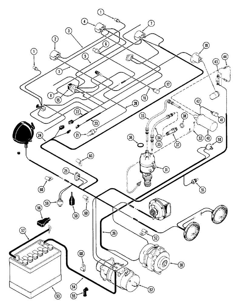 Схема запчастей Case IH M570AT - (030) - ELECTRICAL EQUIPMENT AND WIRING, (159) SPARK IGNITION ENGINE (04) - ELECTRICAL SYSTEMS