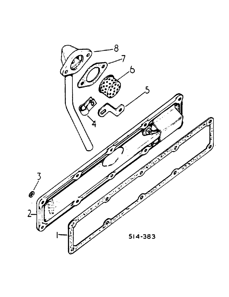 Схема запчастей Case IH 684 - (12-24) - POWER, CRANKCASE SIDE COVER, TRACTORS WITH SIDE COVER BREATHER Power