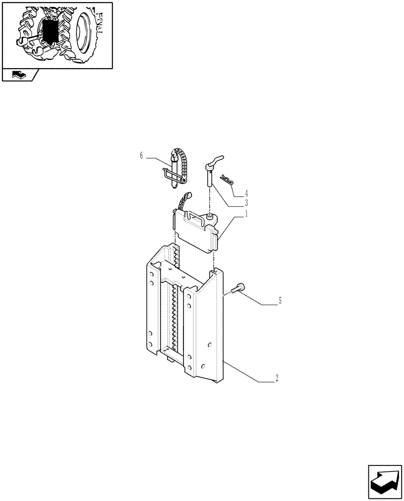 Схема запчастей Case IH PUMA 210 - (1.89.5/04[01A]) - (VAR.181/2) SLIDER TOW HOOK WITH FIXED COUPLING, LESS SWINGING DRAWBAR - C & D3 TYPES - D6976 (09) - IMPLEMENT LIFT