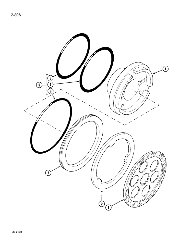 Схема запчастей Case IH 585 - (7-396) - BRAKES (07) - BRAKES