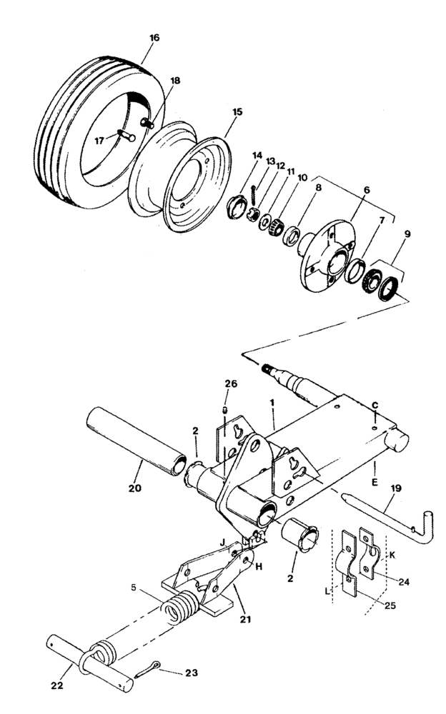 Схема запчастей Case IH 1042 - (09-21) - GAUGE WHEEL 