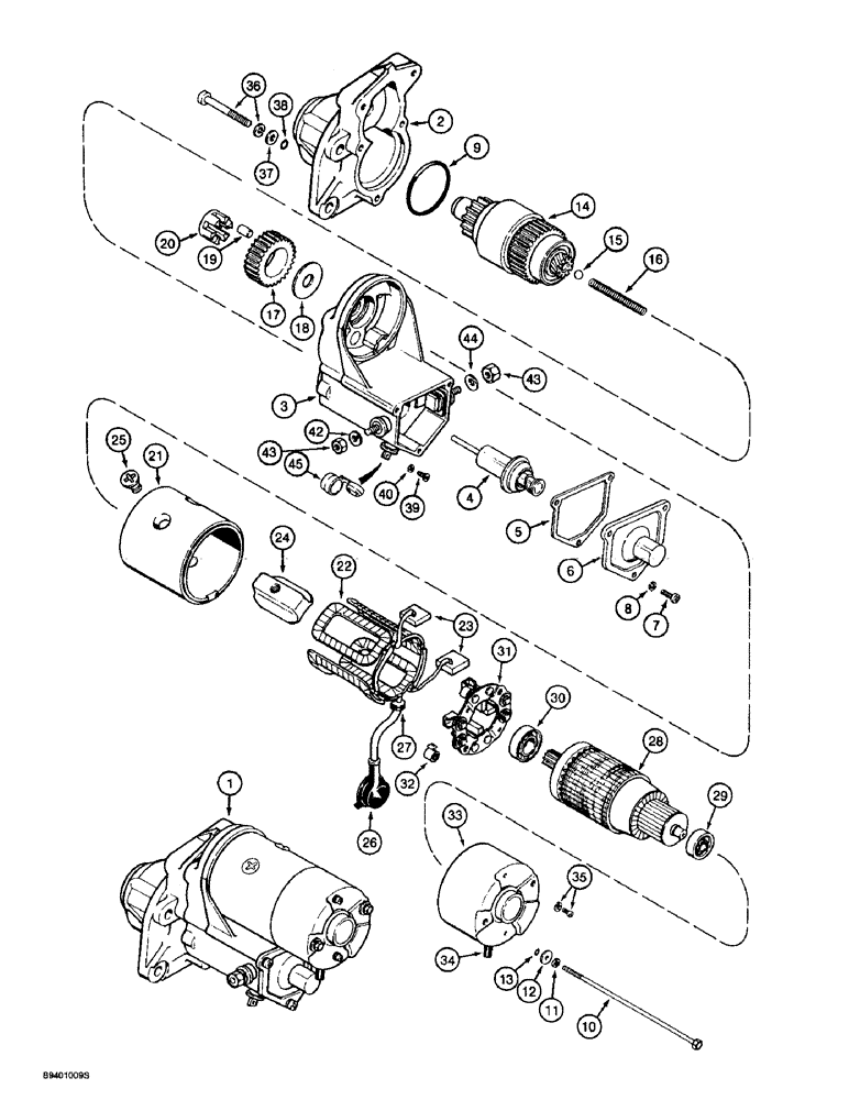 Схема запчастей Case IH 6591T - (4-10) - STARTER ASSEMBLY, 1987559C1 