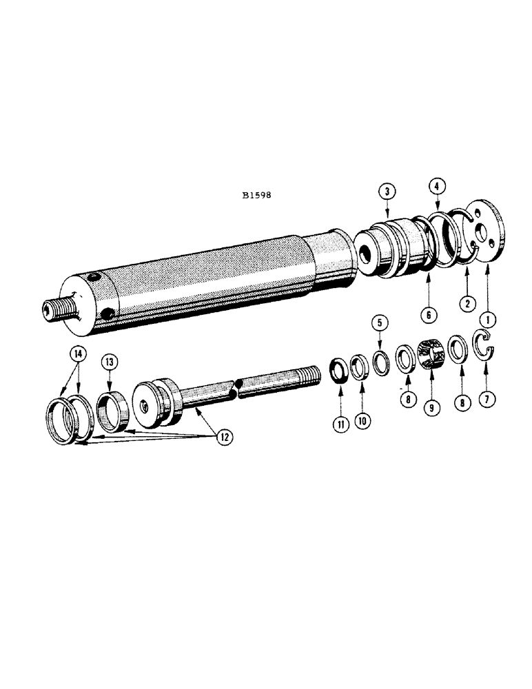 Схема запчастей Case IH 1010 - (284) - F78731 POWER STEERING CYLINDER (41) - STEERING