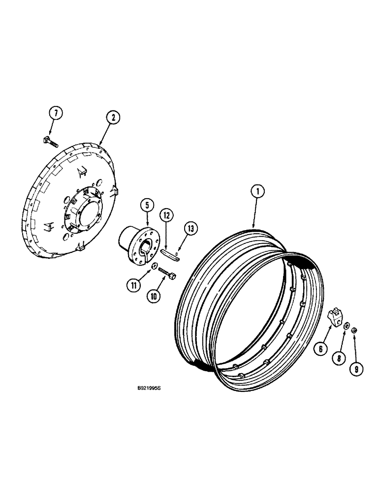 Схема запчастей Case IH 8950 - (6-094) - SOLID CAST REAR WHEELS (06) - POWER TRAIN