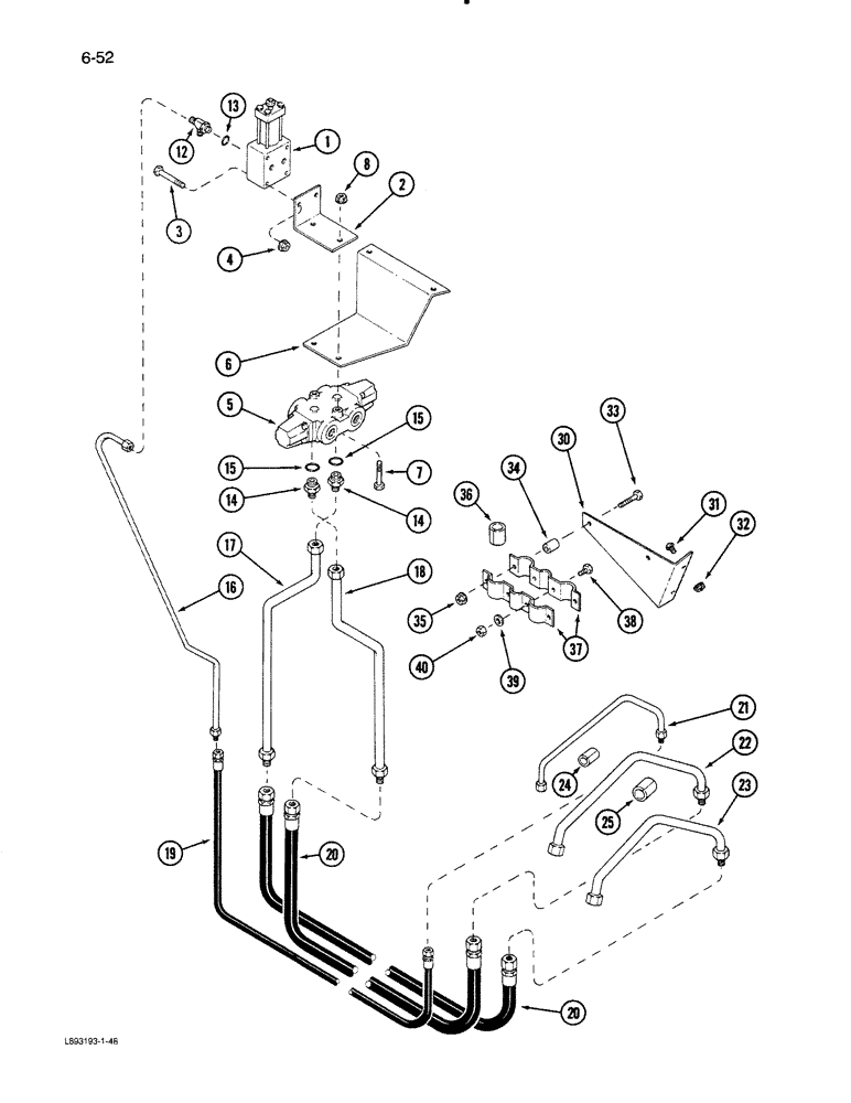 Схема запчастей Case IH 1670 - (6-52) - REAR WHEEL DRIVE, DRIVE VALVE SYSTEM (03) - POWER TRAIN