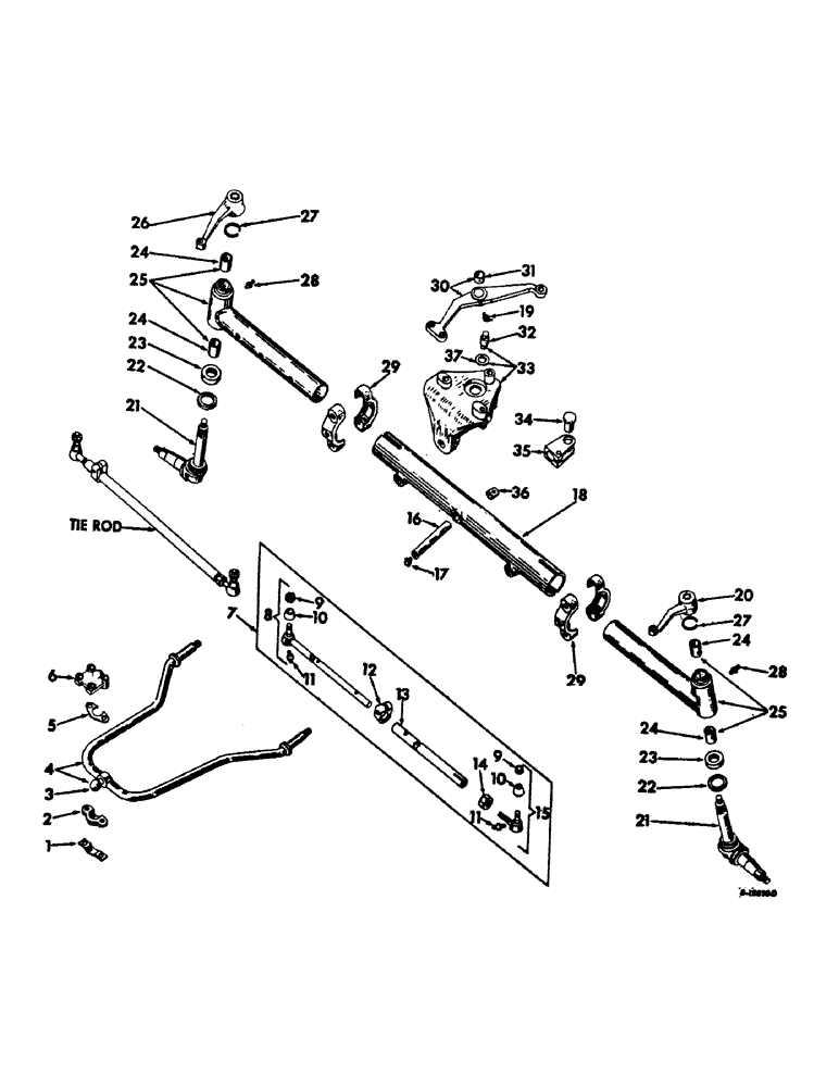 Схема запчастей Case IH 1206 - (J-14) - STEERING MECHANISM, ADJUSTABLE WIDE TREAD FRONT AXLE AND CONNECTIONS, INTERNATIONAL TRACTORS Steering Mechanism